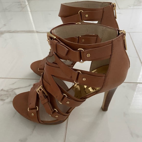 Michael Kors Brown Leather Heels - Picture 3 of 3